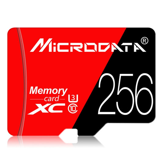 MICRODATA 256GB U3 Red and Black TF(Micro SD) Memory Card, 256GB