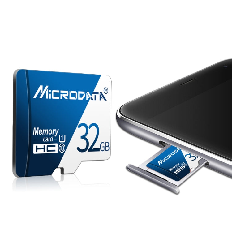 MICRODATA 16GB U1 Blue and White TF(Micro SD) Memory Card, 16GB