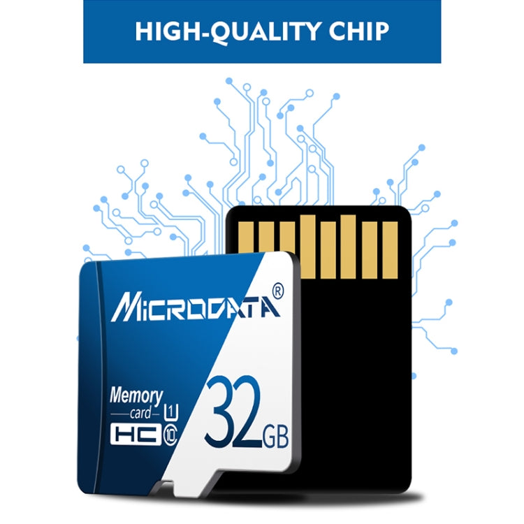 MICRODATA 16GB U1 Blue and White TF(Micro SD) Memory Card, 16GB