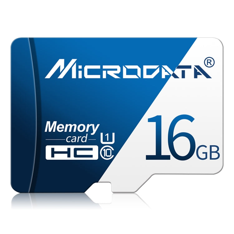 MICRODATA 16GB U1 Blue and White TF(Micro SD) Memory Card, 16GB