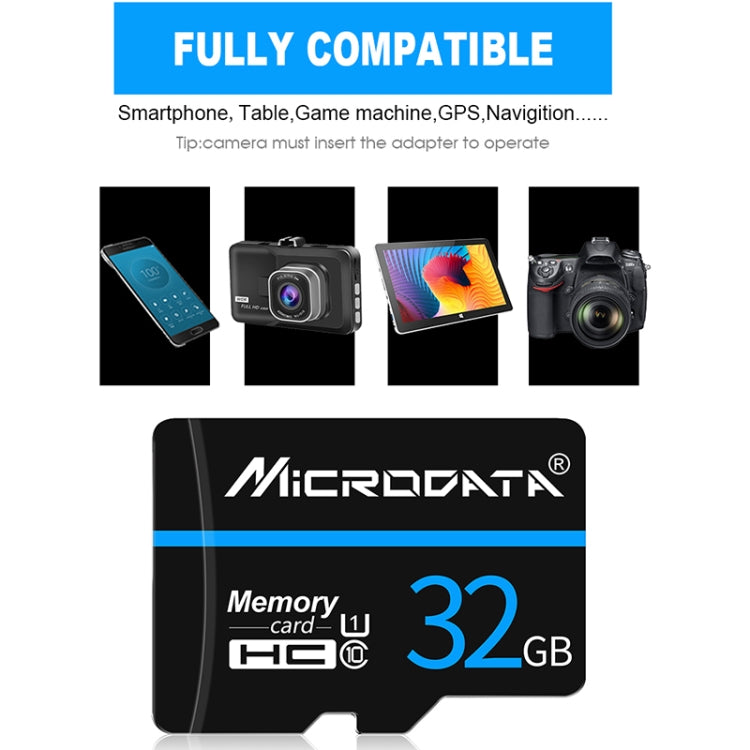 MICRODATA 16GB U1 Blue Line and Black TF(Micro SD) Memory Card, 16GB