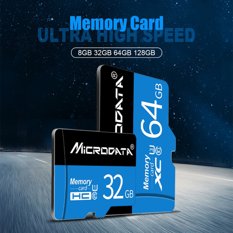 MICRODATA 64GB U3 Blue and Black TF(Micro SD) Memory Card, 64GB