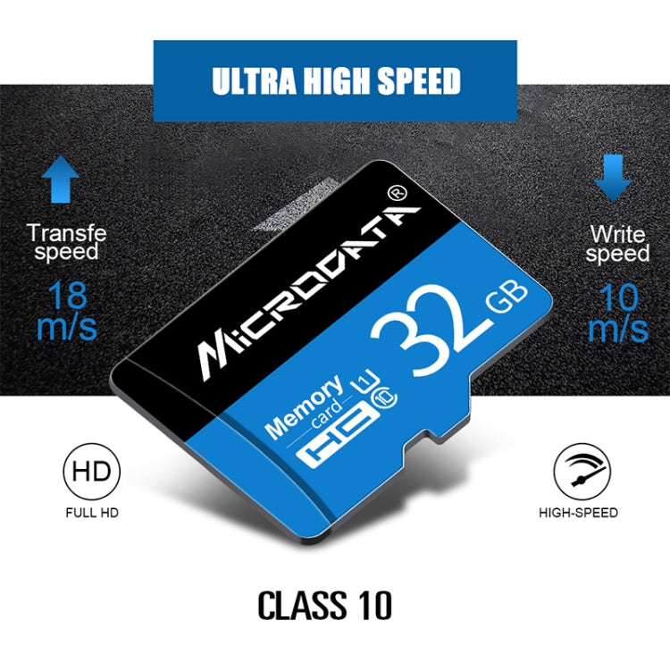 MICRODATA 64GB U3 Blue and Black TF(Micro SD) Memory Card, 64GB