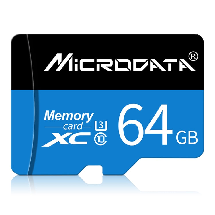 MICRODATA 64GB U3 Blue and Black TF(Micro SD) Memory Card, 64GB