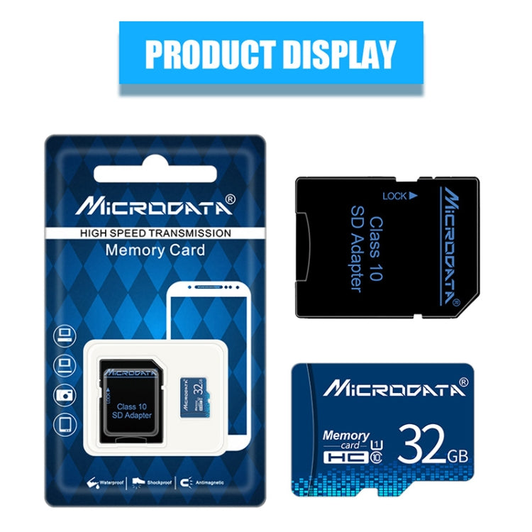 MICRODATA 32GB U1 Blue TF(Micro SD) Memory Card, 32GB