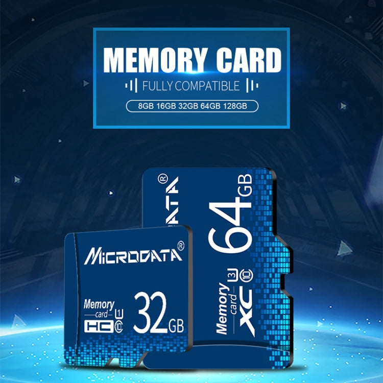 MICRODATA 32GB U1 Blue TF(Micro SD) Memory Card, 32GB