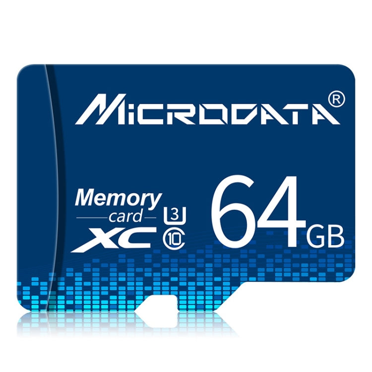 MICRODATA 64GB U3 Blue TF(Micro SD) Memory Card, 64GB