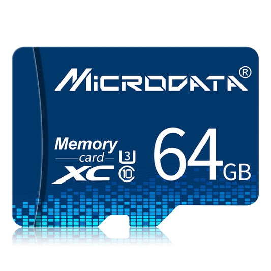 MICRODATA 64GB U3 Blue TF(Micro SD) Memory Card, 64GB