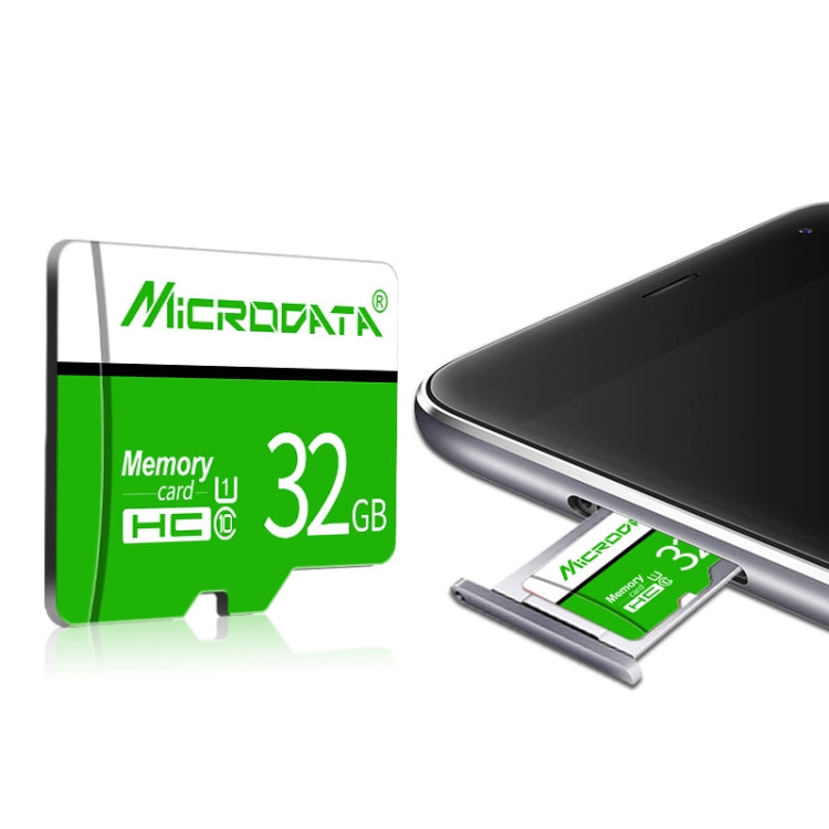 MICRODATA 8GB U1 Green and White TF(Micro SD) Memory Card, 8GB