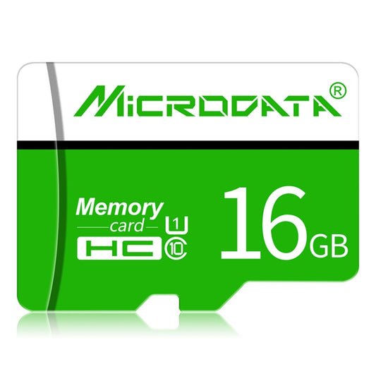 MICRODATA 16GB U1 Green and White TF(Micro SD) Memory Card, 16GB