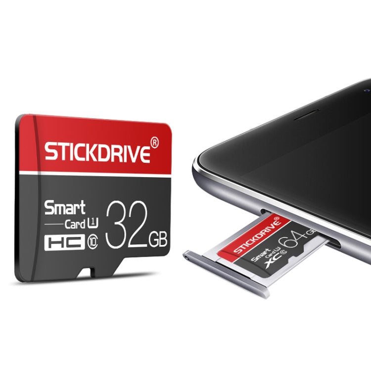 STICKDRIVE 16GB U1 White Line Red and Black TF(Micro SD) Memory Card, 16GB