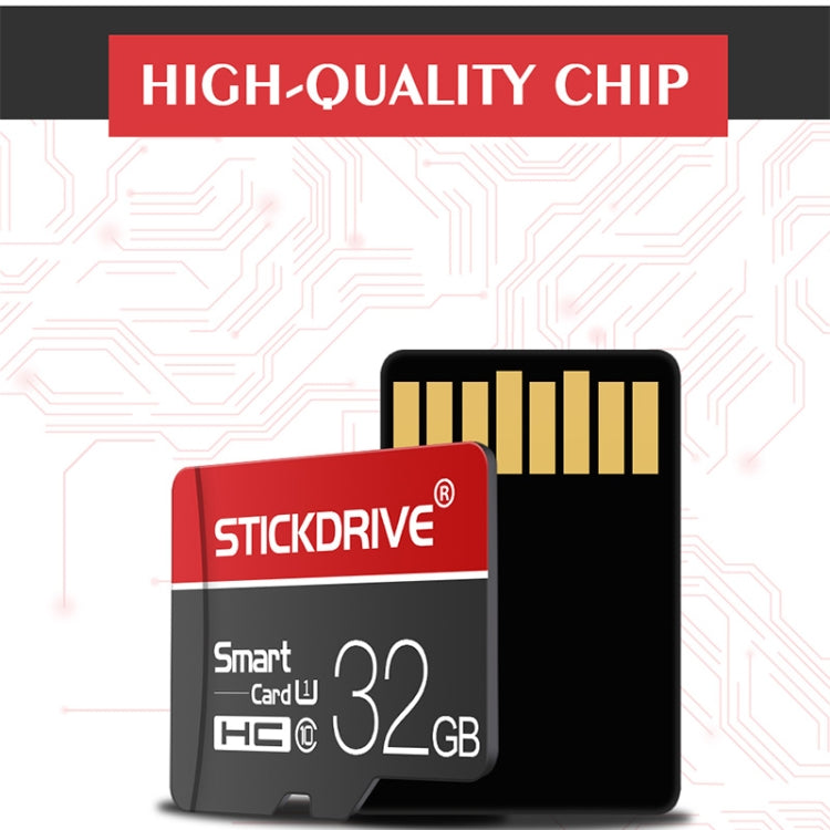 STICKDRIVE 16GB U1 White Line Red and Black TF(Micro SD) Memory Card, 16GB