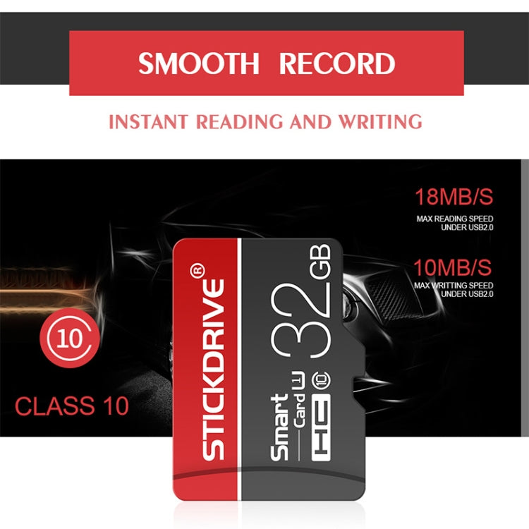 STICKDRIVE 16GB U1 White Line Red and Black TF(Micro SD) Memory Card, 16GB