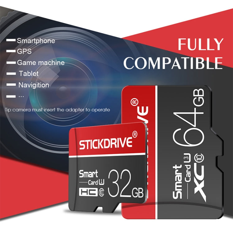 STICKDRIVE 16GB U1 White Line Red and Black TF(Micro SD) Memory Card, 16GB