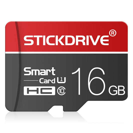 STICKDRIVE 16GB U1 White Line Red and Black TF(Micro SD) Memory Card, 16GB