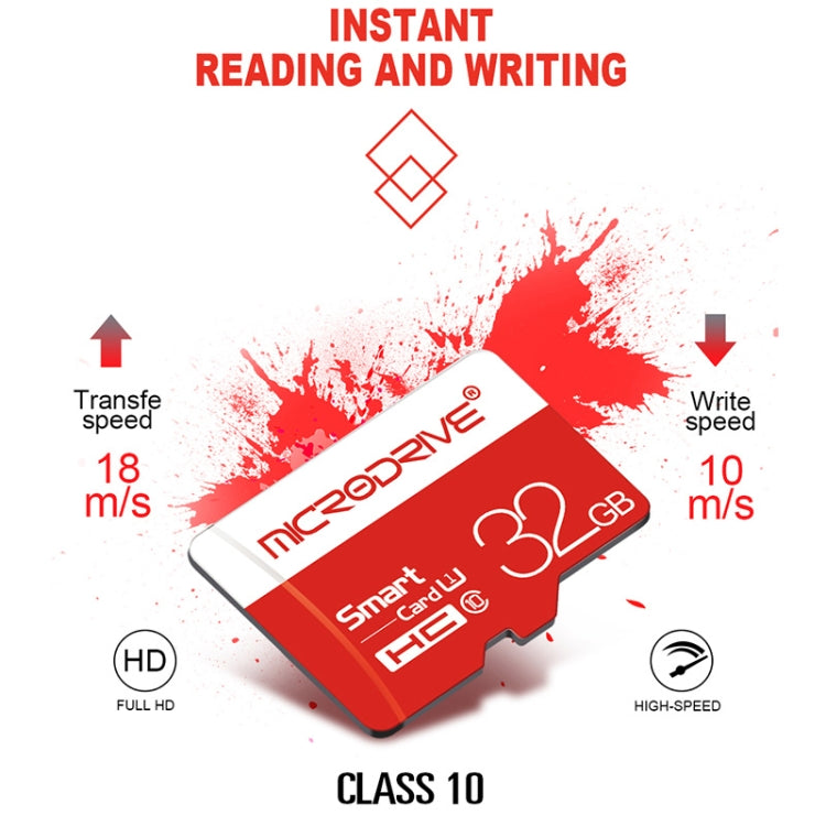 Microdrive 16GB High Speed Class 10 Micro SD(TF) Memory Card, 16GB