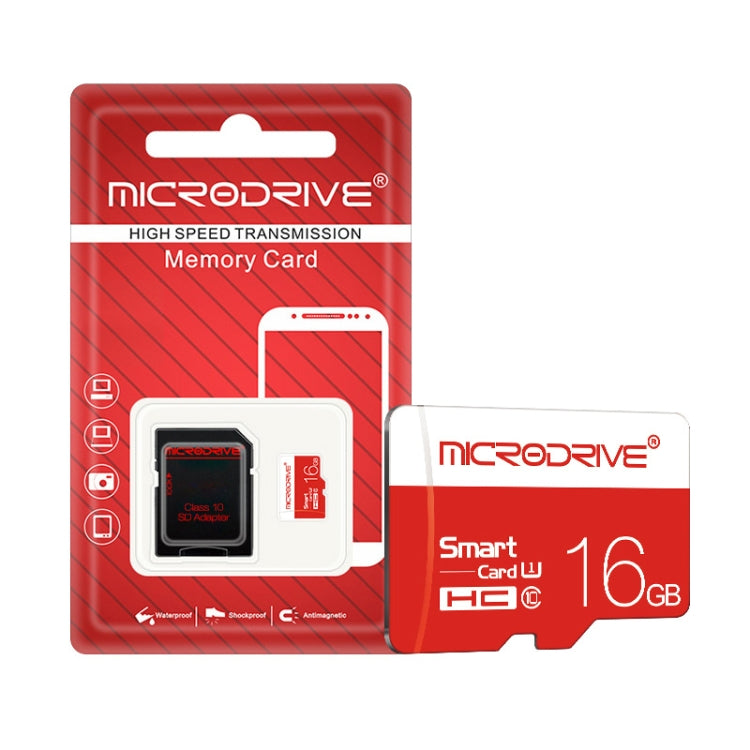 Microdrive 16GB High Speed Class 10 Micro SD(TF) Memory Card, 16GB