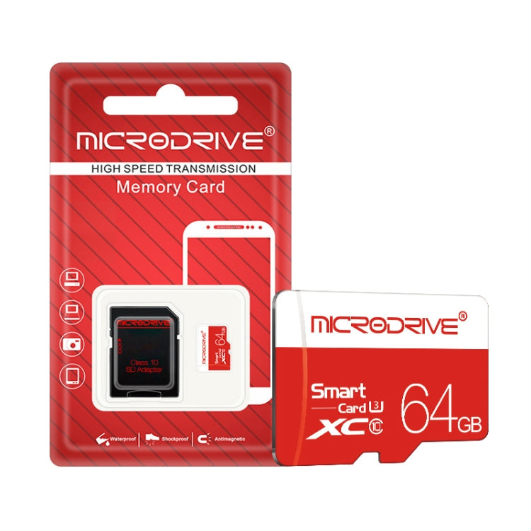 Microdrive 64GB Class 10 High Speed Class 10 Micro SD(TF) Memory Card, 64GB