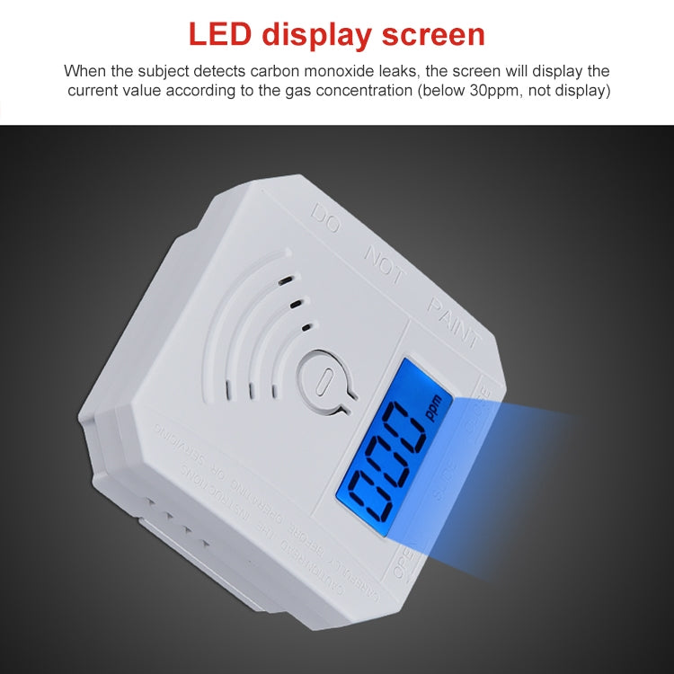 JSN-997 Mini LCD Digital Display Carbon Monoxide Detection Alarm without Battery