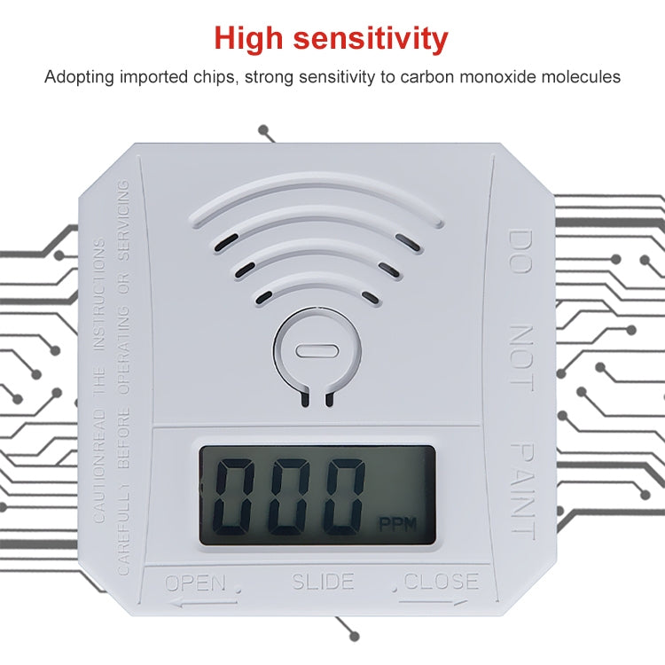 JSN-997 Mini LCD Digital Display Carbon Monoxide Detection Alarm without Battery