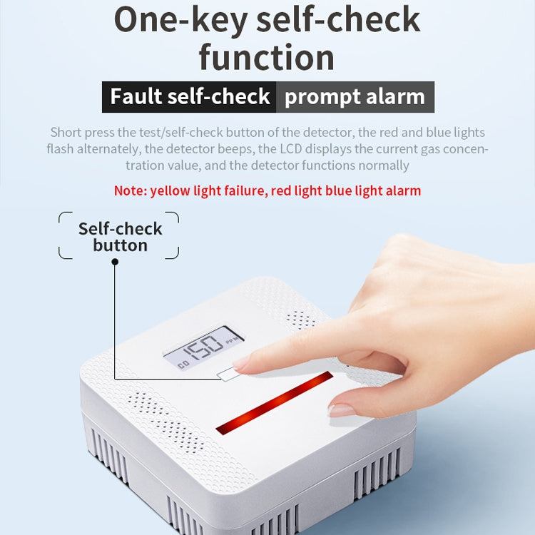 XY-S510COM 2 in 1 Carbon Monoxide Smoke Composite Alarm Detector without Battery