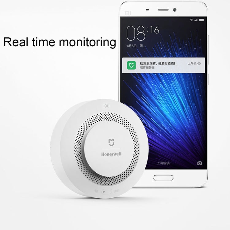 Original Xiaomi Mijia Honeywell Smart Fire Alarm Smoke Detector Alarm, Work with Multifunctional Gateway (CA1001) Mihome APP Control, APP Control