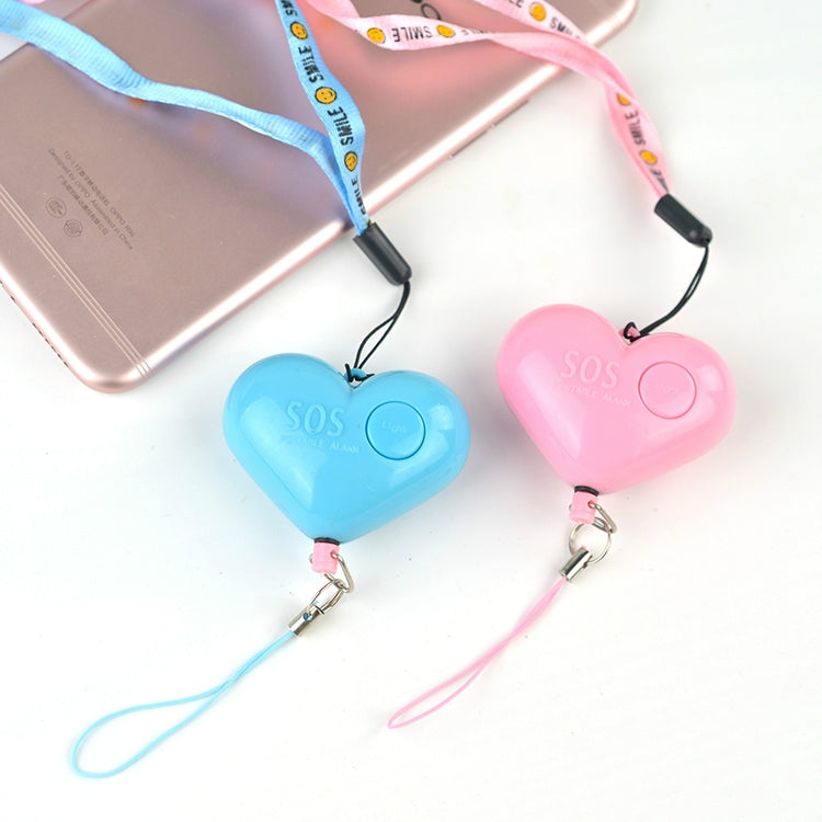 Heart Style Emergency Personal Alarm Key Chain with SOS & LED Light for Women / Kids / Girls / Superior, Random Color Delivery, AL-9800