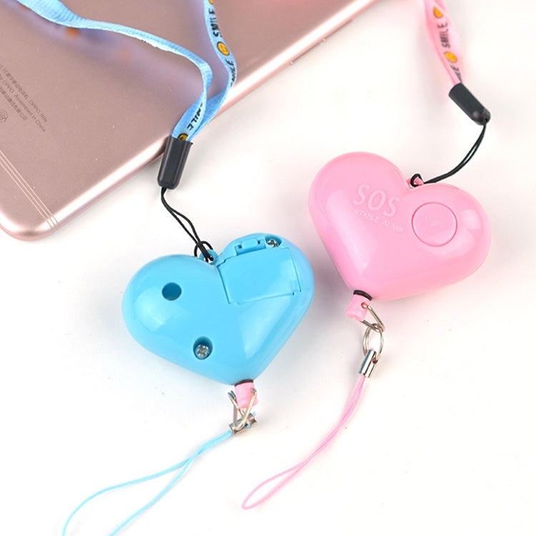 Heart Style Emergency Personal Alarm Key Chain with SOS & LED Light for Women / Kids / Girls / Superior, Random Color Delivery, AL-9800