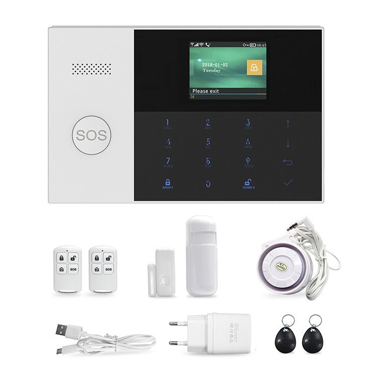 3G/GPRS + WiFi Intelligent Alarm System with Touch Keypad & LCD Screen & RFID function, 3G/GPRS