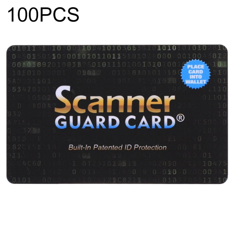 100 PCS Scanner Guard Card RFID Blocking Card, Built-in Patented ID Protection, 100 PCS