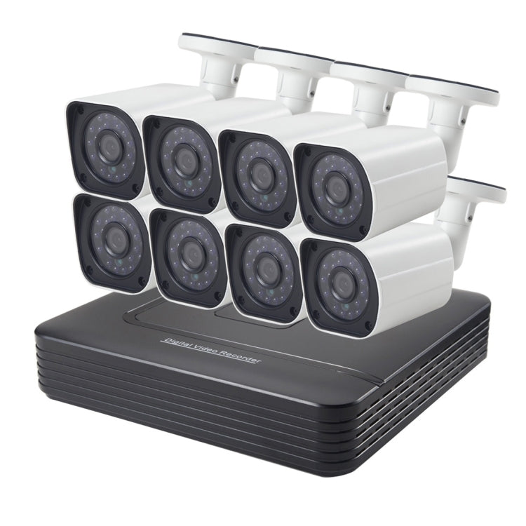 A8B6 8Ch Bullet IP Camera NVR Kit, Support Night Vision / Motion Detection, IR Distance: 15m, A8B6/Kit 720P 1.0MP, A8B6/Kit 960P 1.3MP, A8B6/Kit 1080P 2.0MP