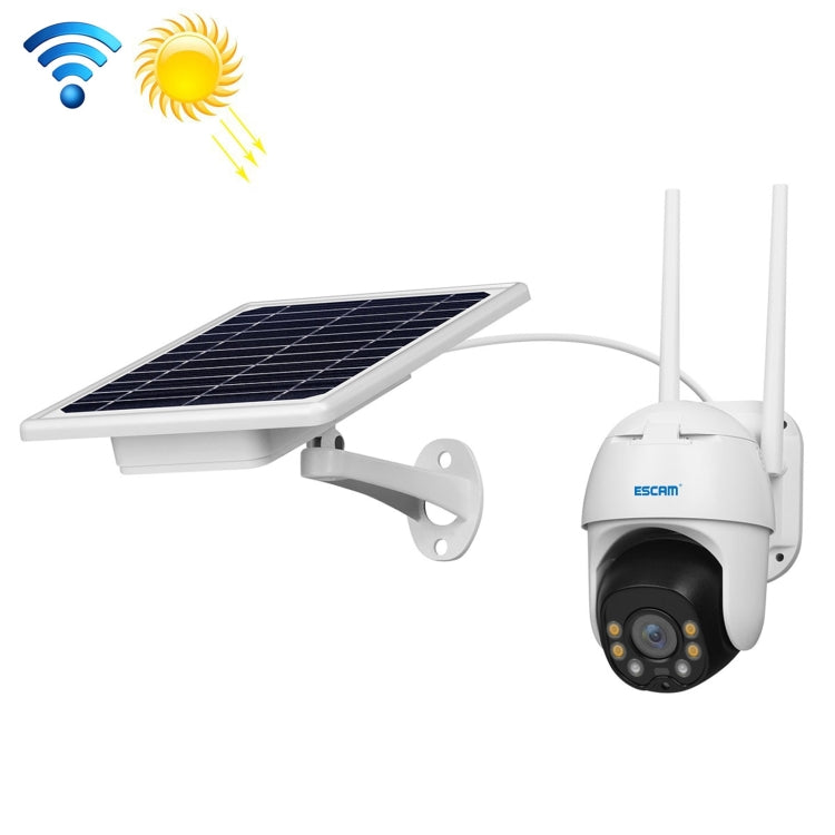 ESCAM QF130 1080P IP66 Waterproof WiFi IP Camera with Solar Panel, Support Night Vision & Motion Detection & Two Way Audio & TF Card & PTZ Control, without Battery