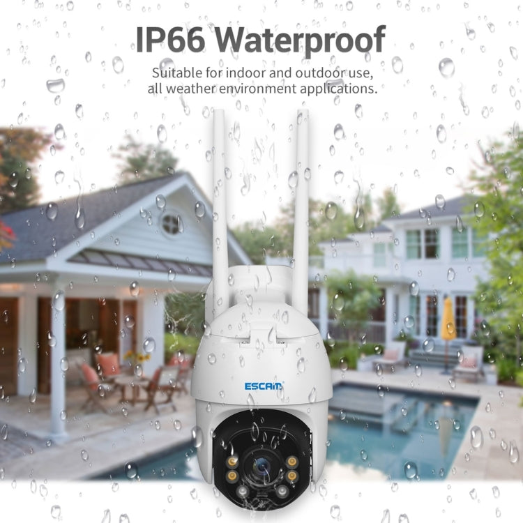 ESCAM QF130 1080P IP66 Waterproof WiFi IP Camera with Solar Panel, Support Night Vision & Motion Detection & Two Way Audio & TF Card & PTZ Control, without Battery