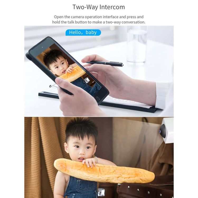Original Xiaomi Youpin XiaoVV 1080P 2 Million Pixel Smart Panoramic Camera, Support Infrared Night Vision & AI Humanoid Detection & Voice Intercom & 128GB Micro SD Card, US Plug, Panoramic Camera