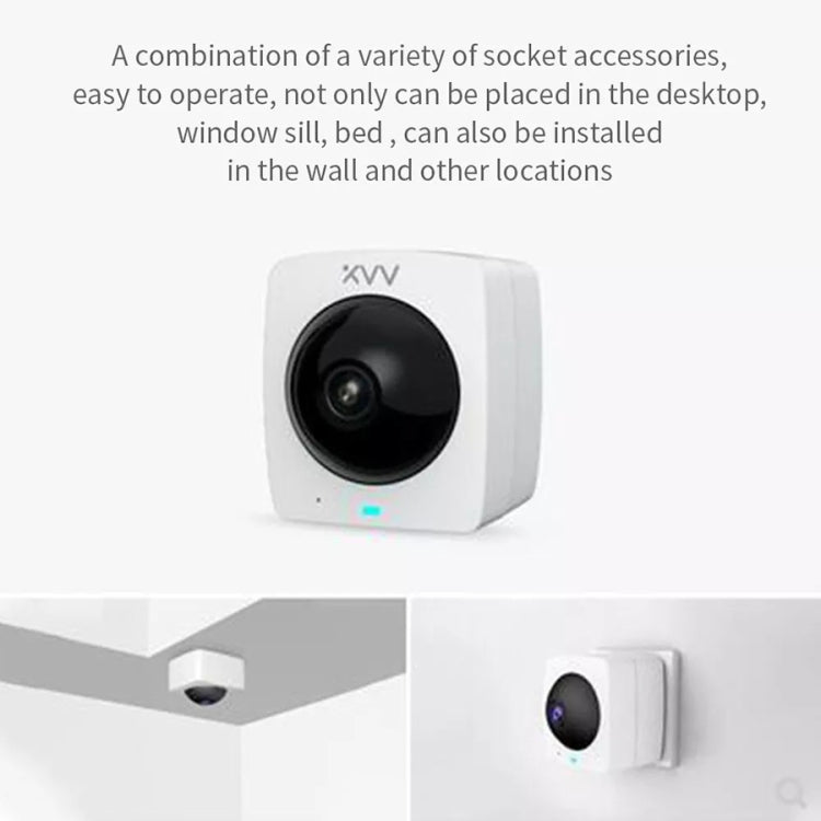 Original Xiaomi Youpin XiaoVV 1080P 2 Million Pixel Smart Panoramic Camera, Support Infrared Night Vision & AI Humanoid Detection & Voice Intercom & 128GB Micro SD Card, US Plug, Panoramic Camera