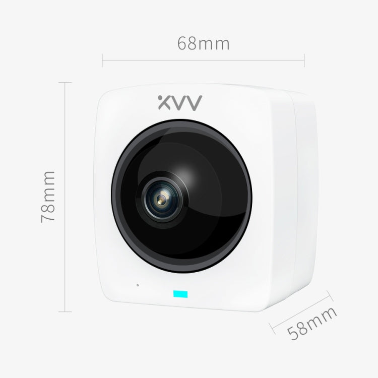 Original Xiaomi Youpin XiaoVV 1080P 2 Million Pixel Smart Panoramic Camera, Support Infrared Night Vision & AI Humanoid Detection & Voice Intercom & 128GB Micro SD Card, US Plug, Panoramic Camera