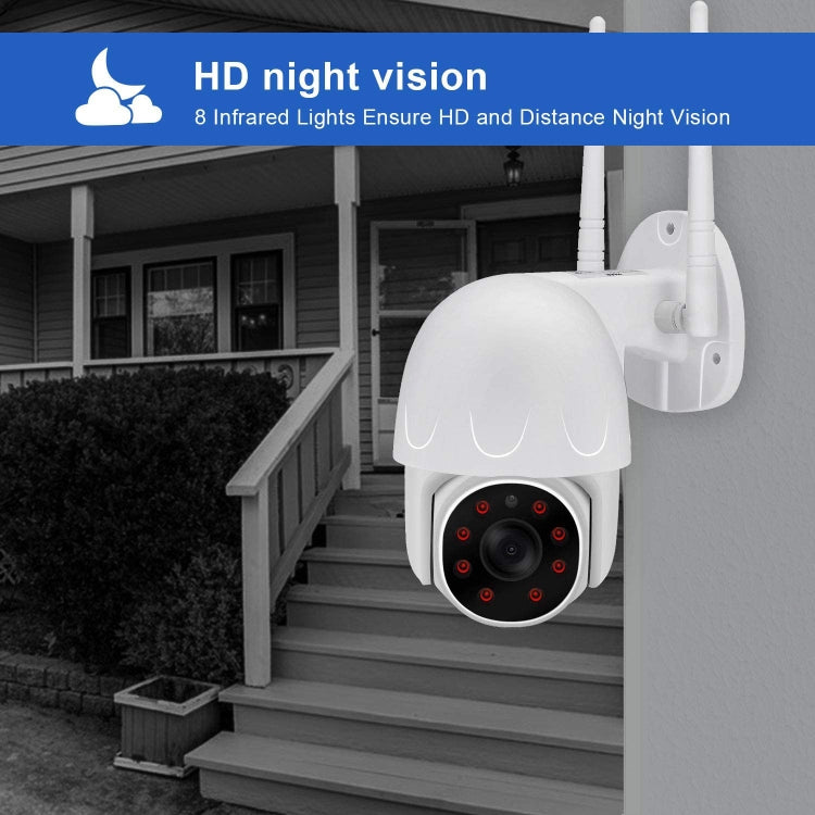 Tuya QX45 1080P Full HD IP65 Waterproof 2.4G Wireless IP Camera, Support Motion Detection & Two-way Audio & Night Vision & TF Card, AU Plug, Support Motion Detection