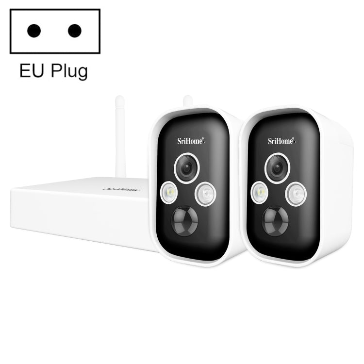 SriHome SH033 3.0 Million Pixels FHD Low Power Consumption Wireless Home Security Camera System, SH033