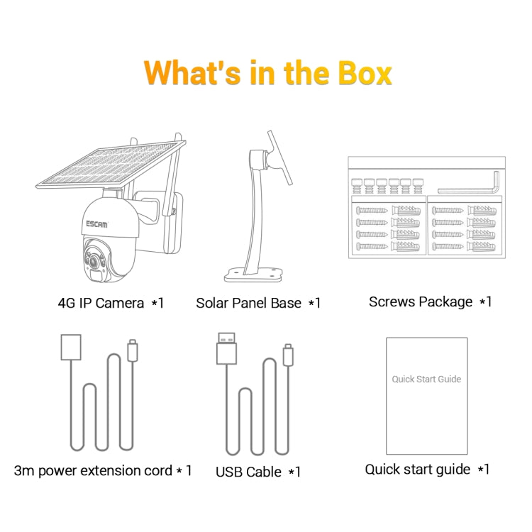 ESCAM QF450 HD 1080P 4G EU Version Solar Powered IP Camera with 16G Memory, Support Two-way Audio & PIR Motion Detection & Night Vision & TF Card, with 16G Memory