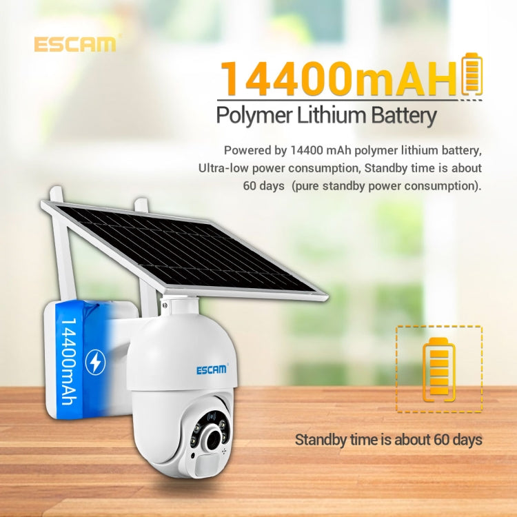 ESCAM QF450 HD 1080P 4G EU Version Solar Powered IP Camera with 16G Memory, Support Two-way Audio & PIR Motion Detection & Night Vision & TF Card, with 16G Memory