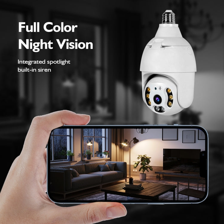 DP18 3.0MP Smart WiFi 1080P HD Outdoor Network Light Bulb Camera, Support Infrared Night Vision & Motion Detection & TF Card, DP18