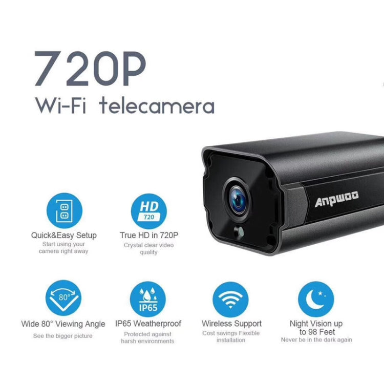 Anpwoo Paladin 720P HD WiFi IP Camera, Support Motion Detection & Infrared Night Vision & TF Card(Max 64GB), Paladin