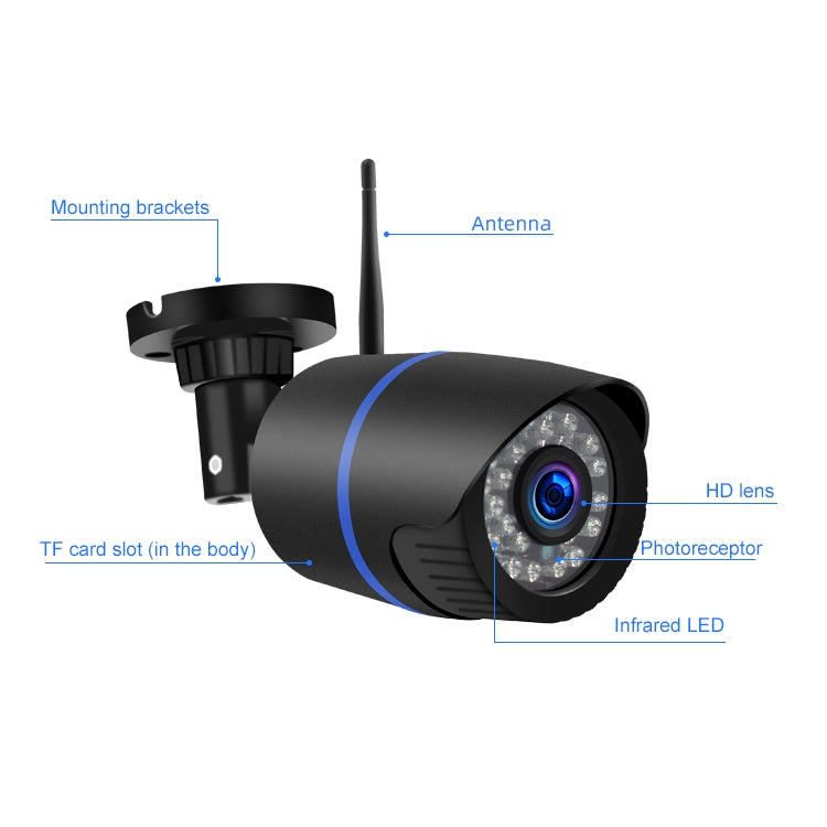 Q4 2.0 Million Pixels 1080P HD Wireless IP Camera, Support Motion Detection & Two-way Audio & Infrared Night Vision & TF Card, US Plug, Q4