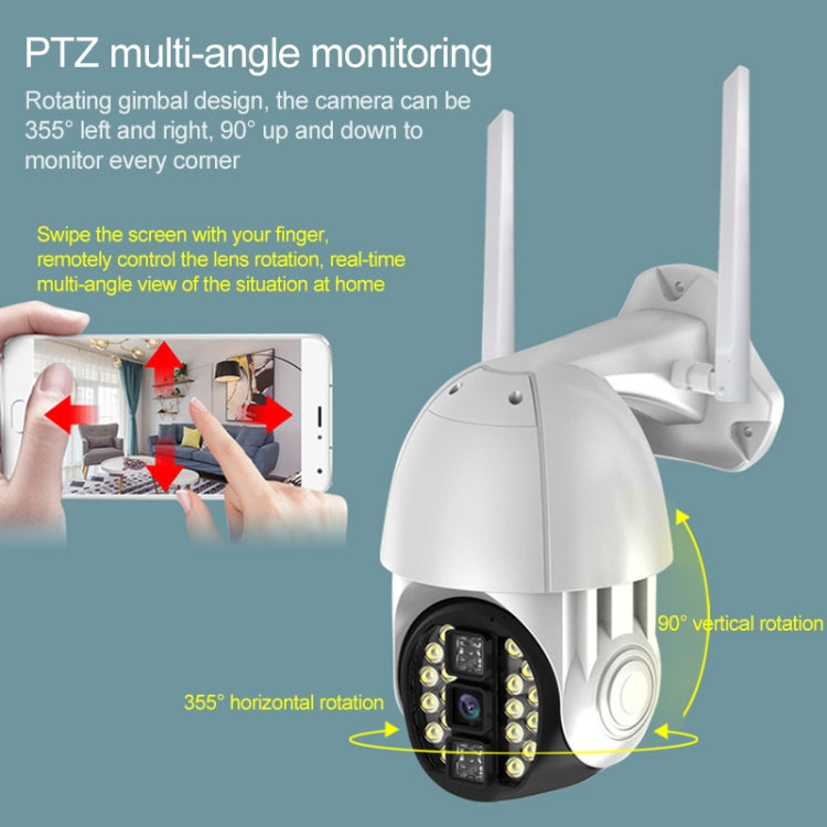 Q20 Outdoor Mobile Phone Remotely Rotate Wireless WiFi HD Camera, Support Three Modes of Night Vision & Motion Detection Video / Alarm & Recording, UK Plug, Q20