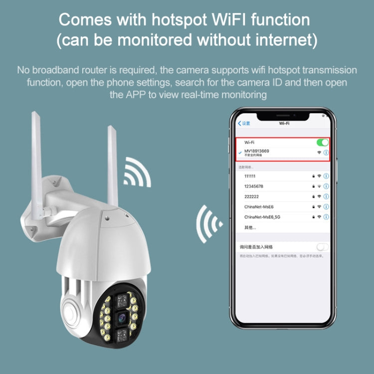 Q20 Outdoor Mobile Phone Remotely Rotate Wireless WiFi HD Camera, Support Three Modes of Night Vision & Motion Detection Video / Alarm & Recording, UK Plug, Q20