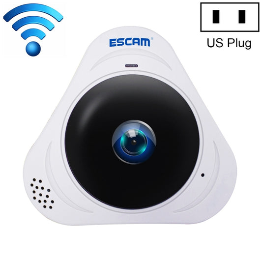 ESCAM Q8 960P 360 Degrees Fisheye Lens 1.3MP WiFi IP Camera, Support Motion Detection / Night Vision, IR Distance: 5-10m, AU Plug, Q8 US Plug, Q8  AU Plug, Q8 EU Plug, Q8 UK Plug