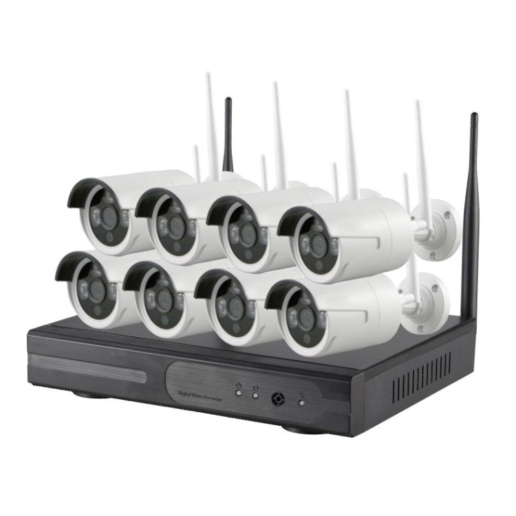 K9608W-PE2013W 8CH HD 960P 1.3 Mega Pixel 2.4GHz WiFi IP Bullet Camera + NVR Kit, K9608W-PE2013W