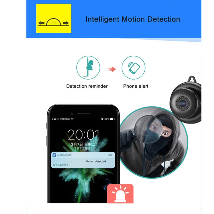 Anpwoo MN001 3518Ev200 1.0 MP Mini HD WiFi IP Camera with 6 PCS Infrared LEDs, Support Motion Detection & Night Vision & TF Card(Max 64GB), MN001
