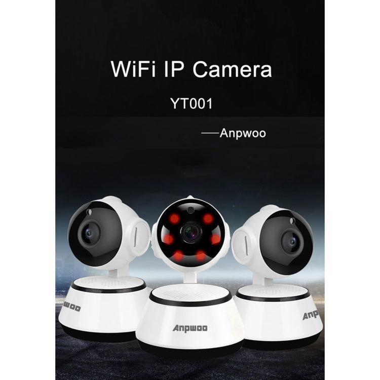 Anpwoo YT001 720P HD WiFi IP Camera with 6 PCS Infrared LEDs, Support Motion Detection & Night Vision & TF Card(Max 64GB), YT001