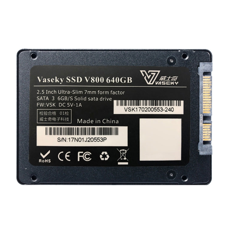 Vaseky V800 512GB 2.5 inch SATA3 6GB/s Ultra-Slim 7mm Solid State Drive SSD Hard Disk Drive for Desktop, Notebook, 512GB